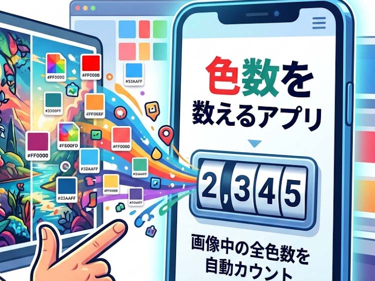 画像の色数を数えるアプリ